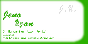 jeno uzon business card